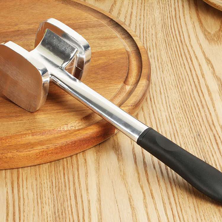 Hyri Meat Hammer With Comfortable Grip Rubber Handle Meat Mallet For Kitchen Aluminum Pine Meat Tenderizer