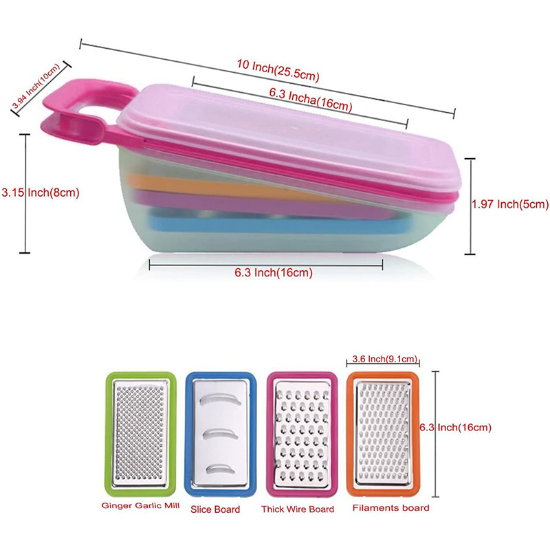 HYRI New Design Stainless Steel Grater Custom Multi-functional Manual Hand Kitchen Vegetable Chopper