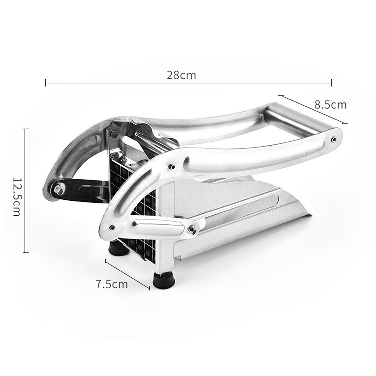 Hyri Professional Stainless Steel Potato Slicer Press French Fries Cutter French Fry Cutter with 2 Blades Potato Slicer