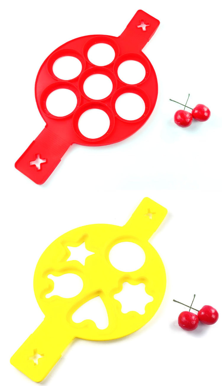 HYRI New Design Silicone Non Stick Reusable Pancake Rings Maker Custom Shape Fried Egg Muffind Silicon Pancake Mold