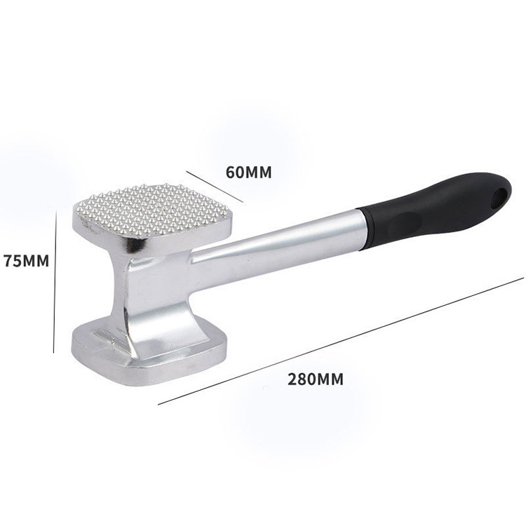 Hyri Meat Hammer With Comfortable Grip Rubber Handle Meat Mallet For Kitchen Aluminum Pine Meat Tenderizer