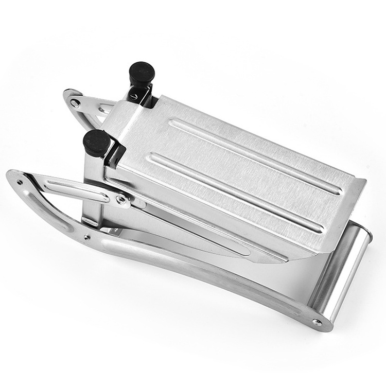 Hyri Professional Stainless Steel Potato Slicer Press French Fries Cutter French Fry Cutter with 2 Blades Potato Slicer