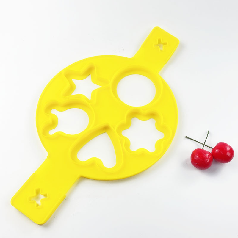 HYRI New Design Silicone Non Stick Reusable Pancake Rings Maker Custom Shape Fried Egg Muffind Silicon Pancake Mold