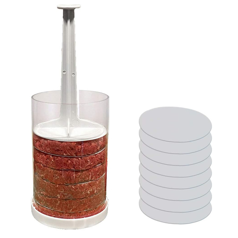 HYRI Popular Manual Hamburger Patty Press Kitchen DIY Plastic Round Meat Patty Press Maker