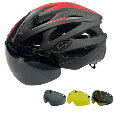 Factory Integrally-Molded Cycling Helmet Racing Ultralight Bicycle Helmet Men Women Motorcycle Bike Helmet with Magnetic Glasses