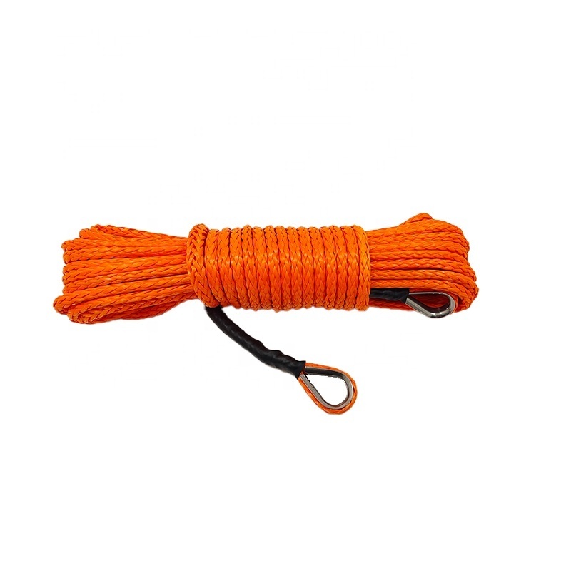 Hyropes Factory wholesale  hot sale high strength 12mm uhmwpe  synthetic  ATV winch rope