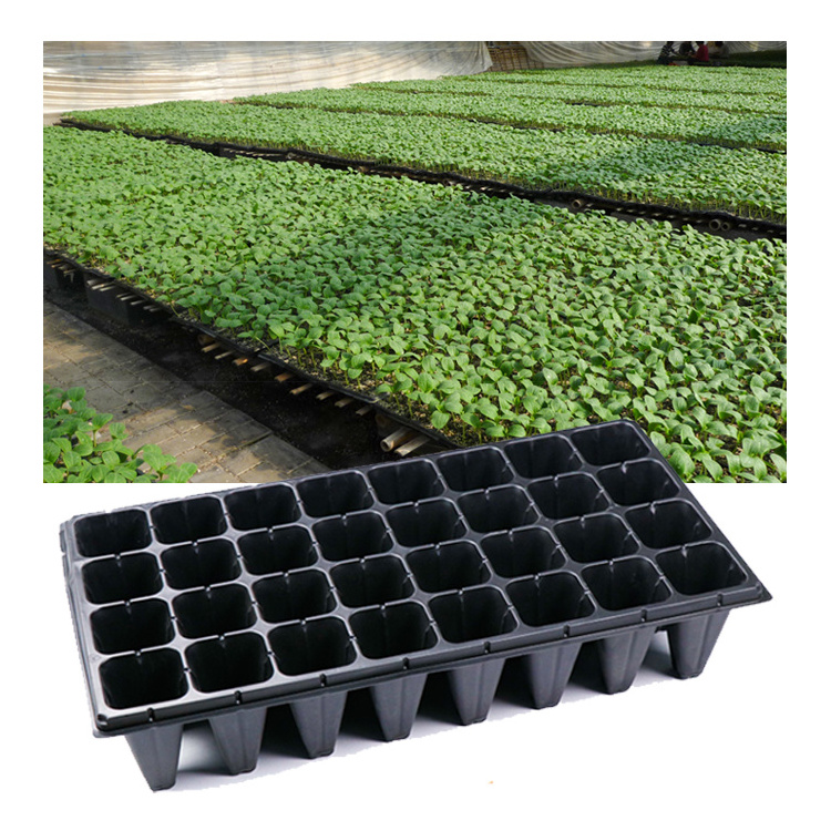 Flower Vegetables Plant Germination Growing Seedling Trays Garden Nursery Tray DDA329 Durable 21/32/50/72/105/128 Cells Black