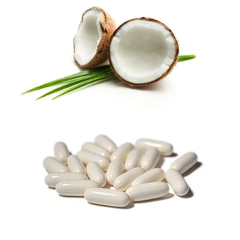 OEM Food Grade Anti-oxidation Coconut Oil Softgel Capsules 1000mg Great Pills Support for Energy Hair and Skin