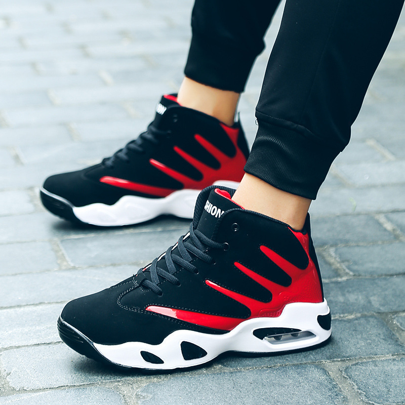 Wholesale Couple High-top Sports Shoes Air Cushion Basketball Shoes Leisure Trendy shoes