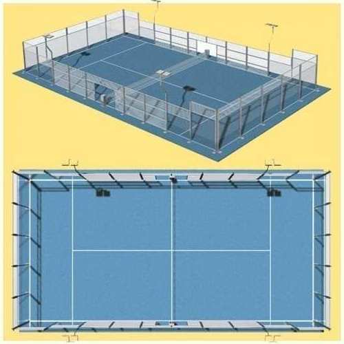 High Quality Professional Portable Panoramic Outdoor Artificial Grass Paddle Padel Tennis Courts for Sports Garden Applications