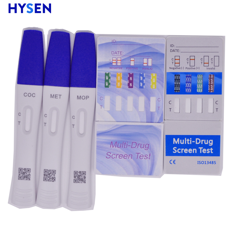 Hysen CE Marked Multi-Panel DOA Test OPI/COC/TRA/BZO/AMP/MET/THC/K3/PGB Urine Test