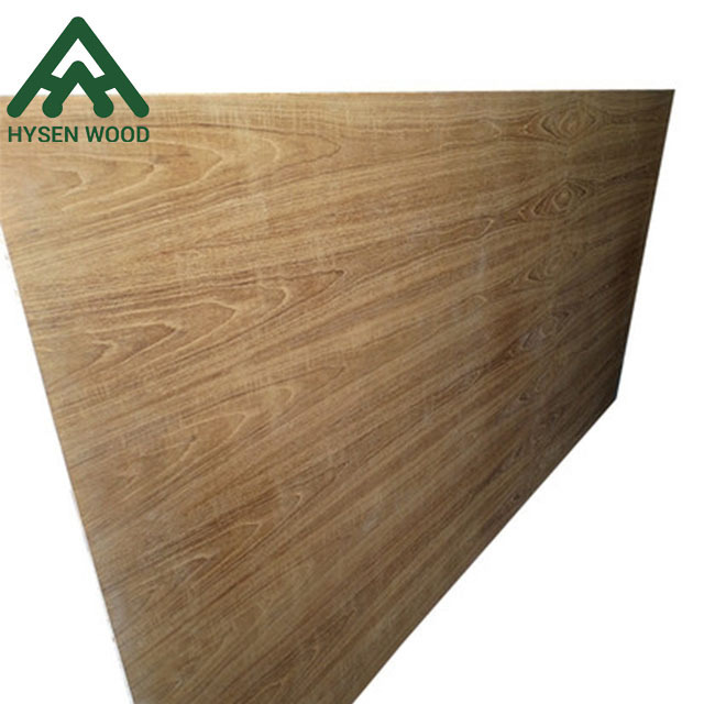 Hysen manufacture hot sale 12mm  teak veneer core fancy furniture Face veneer sanded smoothy veneer core plywood