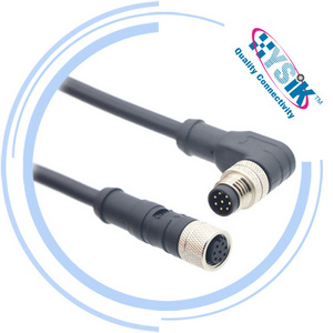 IP67 IP68 waterproof female male M8 3 4 5 6 8 pin poles circular straight / right angle PVC PUR cable connector