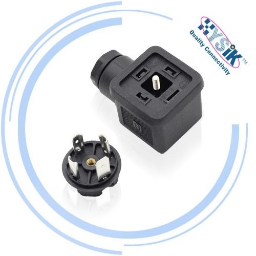 Hirschmann DIN 43650 Form A 3pin 4pin male panel mount solenoid valve connector