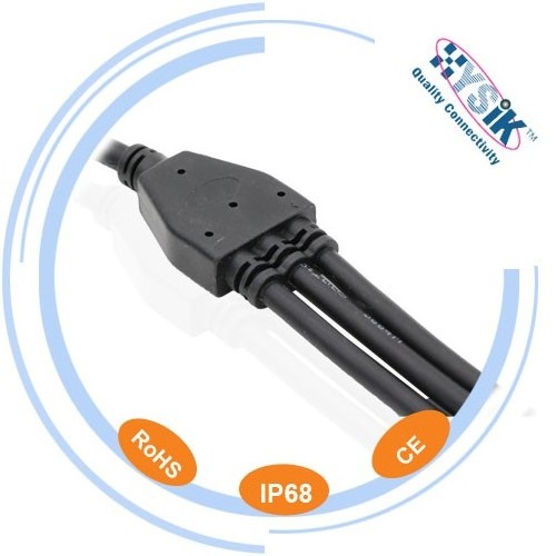 1 Input 2.3.4.5.Outputs IP68 Wire Splitter Y Electrical Connector