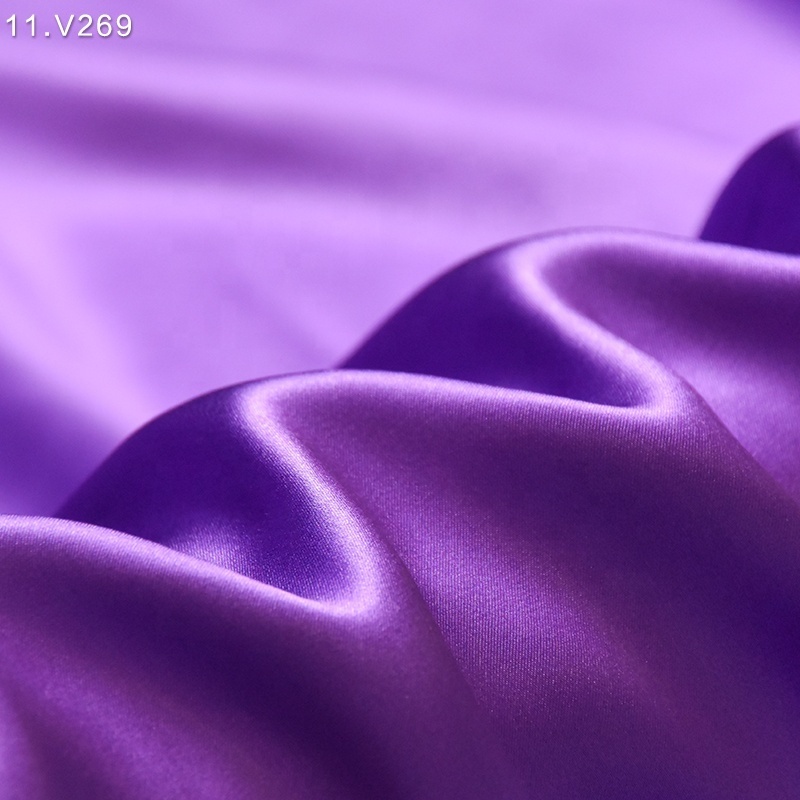 purple lavender mauve 100 pure silk charmeuse duchess premium top Grade raw silk tissue satin woven fabric textiles for women