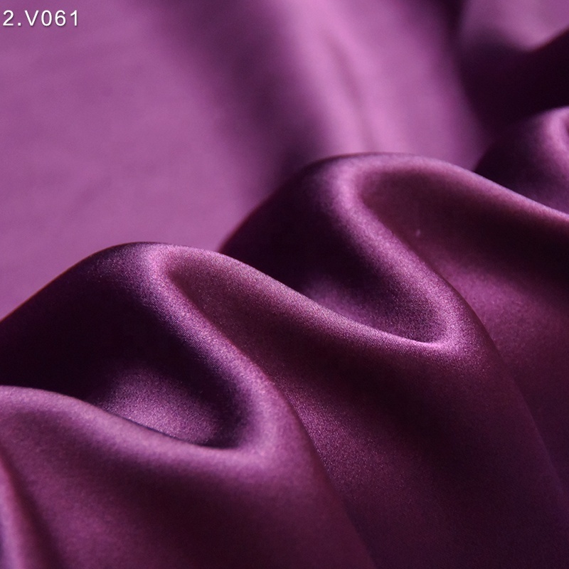 purple lavender mauve 100 pure silk charmeuse duchess premium top Grade raw silk tissue satin woven fabric textiles for women