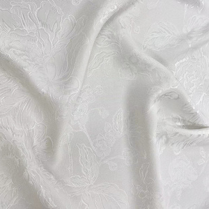 100 pure silk satin jacquard fabric 30mm white black heavy silk chinese brocade in silk fast shipping