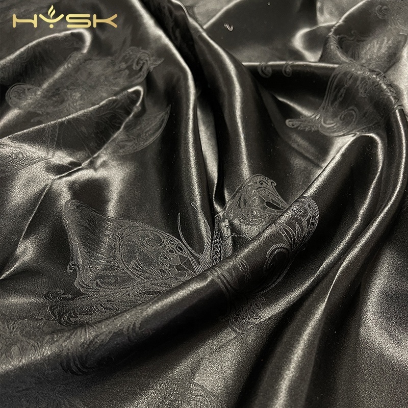 100 pure silk satin jacquard fabric 30mm white black heavy silk chinese brocade in silk fast shipping