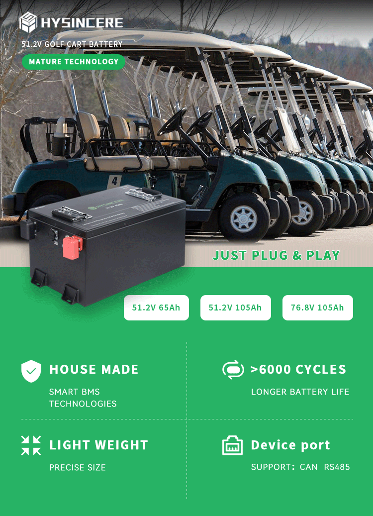 gas golf cart with lithium battery golf cart battery 48v 5kw rear rack golf cart 18500 lithium ion battery