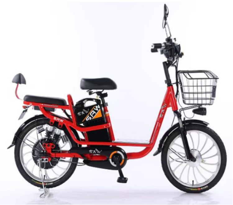 Brake Electric Hybrid Ladies City Commut Tandem E Bike, Single Speed Hub Motor Step Through 2 Seat Ebike Bicycle