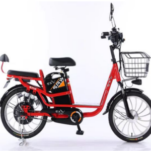 Brake Electric Hybrid Ladies City Commut Tandem E Bike, Single Speed Hub Motor Step Through 2 Seat Ebike Bicycle