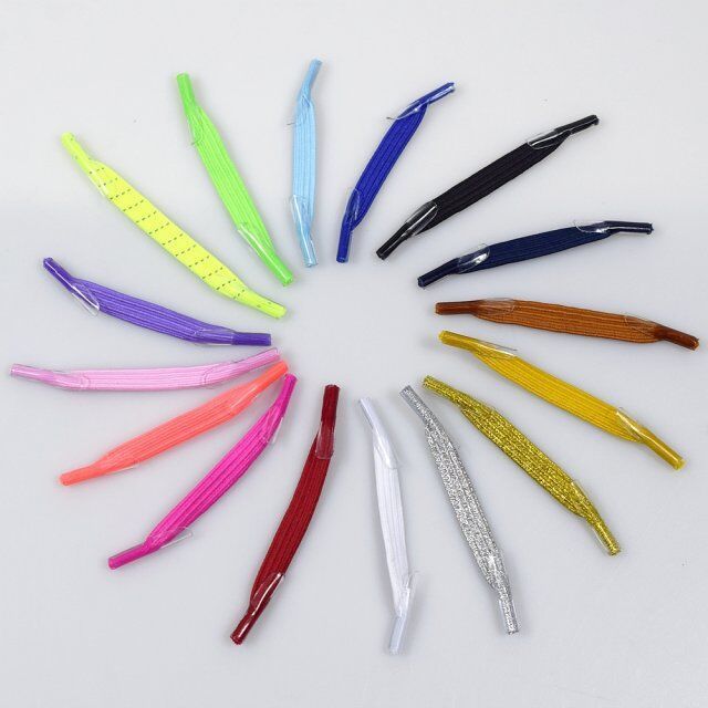 Small 7 mm Polyester Flat Small Mini Lazy No Tie Elastic Shoelace for shoes