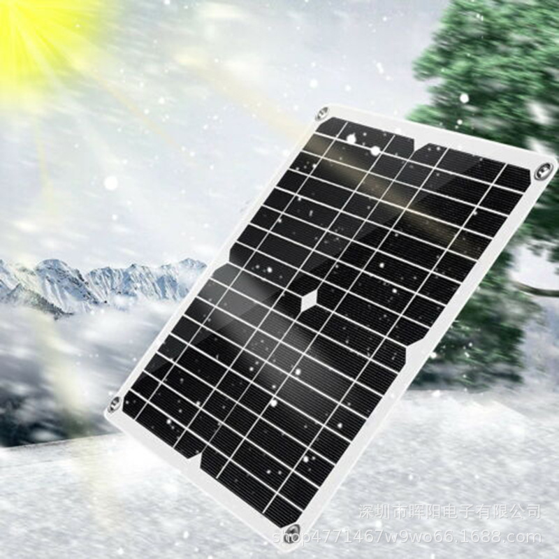 Car Foldable Solar Panel Charger + Camping Solar Flexible Panels New USB for Outdoor 10W 20W 30W Dual USB 12V 10/20/30/40A IP65