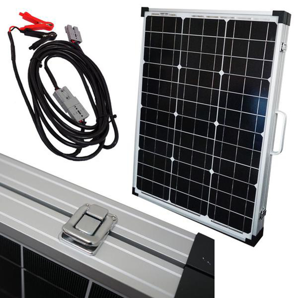 100 Watt 12 Volt Off Grid Monocrystalline Portable Folding Solar Panel Suitcase with Charge Controller