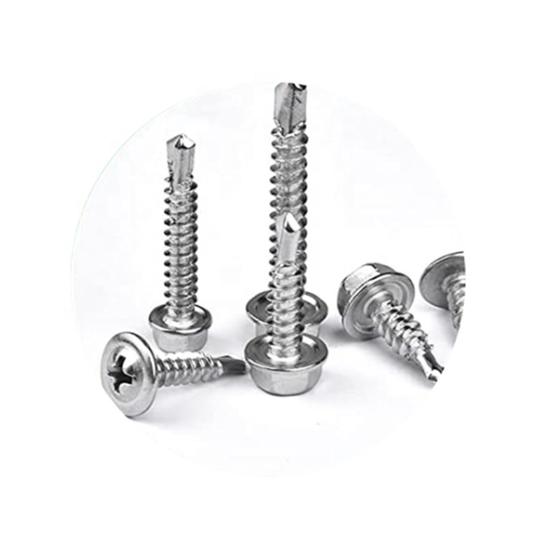 Stainless Steel Hex Washer Wafer Head Self Drilling Screw for Metal Wood Furniture Electrical Appliances