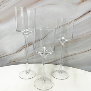 Crystal Candle Holders Glass Candlestick Centerpieces Road Lead Candelabra Centerpieces Wedding Glass Votive Candle Holder