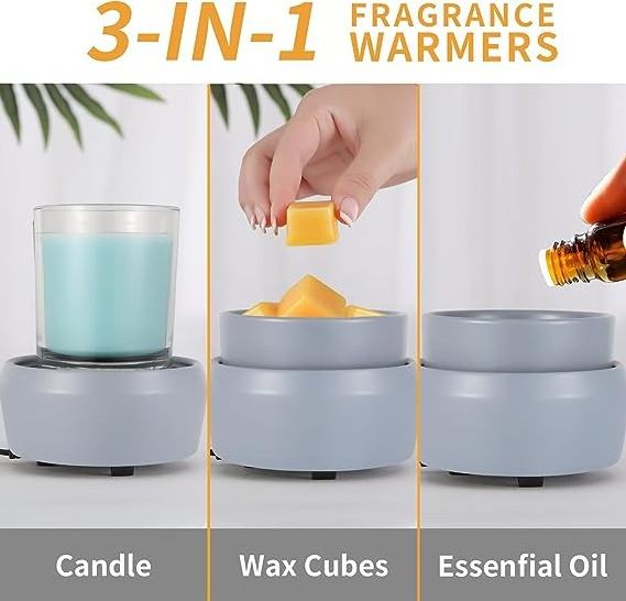 Customization Color Candle Ceramic Wax Melt Burner Oil Burner Electric Candle Wax Warmer Melter Essential Oil Fragrance Burner