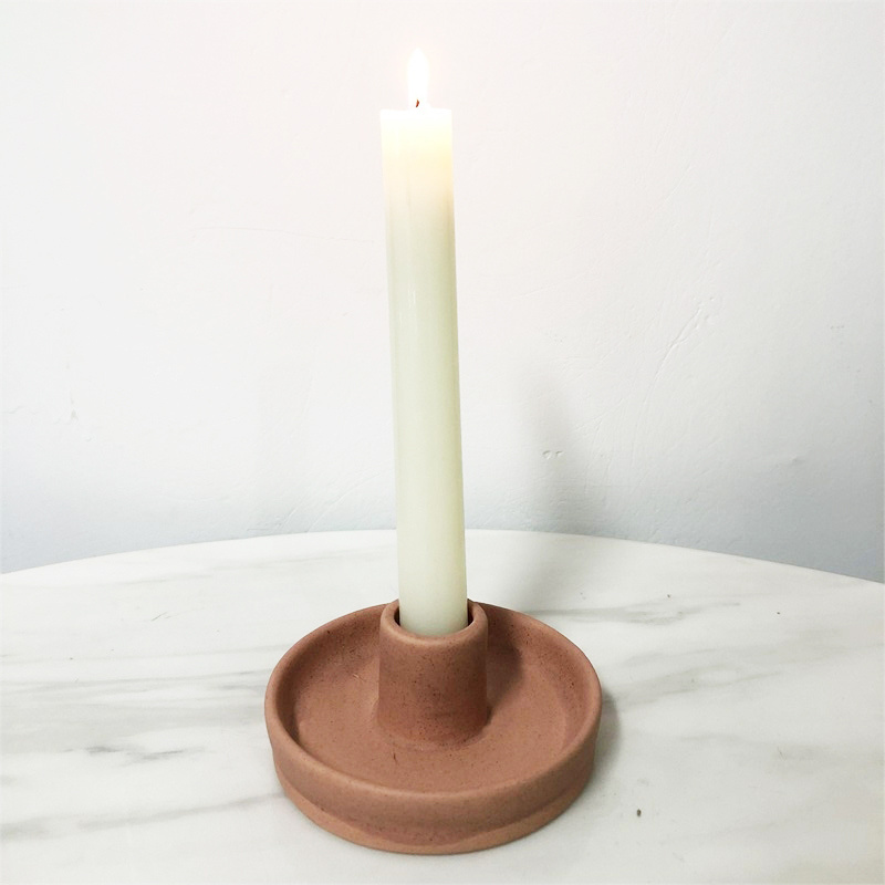 Pink Ceramic Candlestick Candle Stand Candle Holder Taper Candlesticks Holder Wedding Table Centerpieces Candle Holder Tray