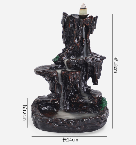 Resin Rockery incense burner Ceramic backflow incense burner resin bakhoor oud incense burner hotel decoration