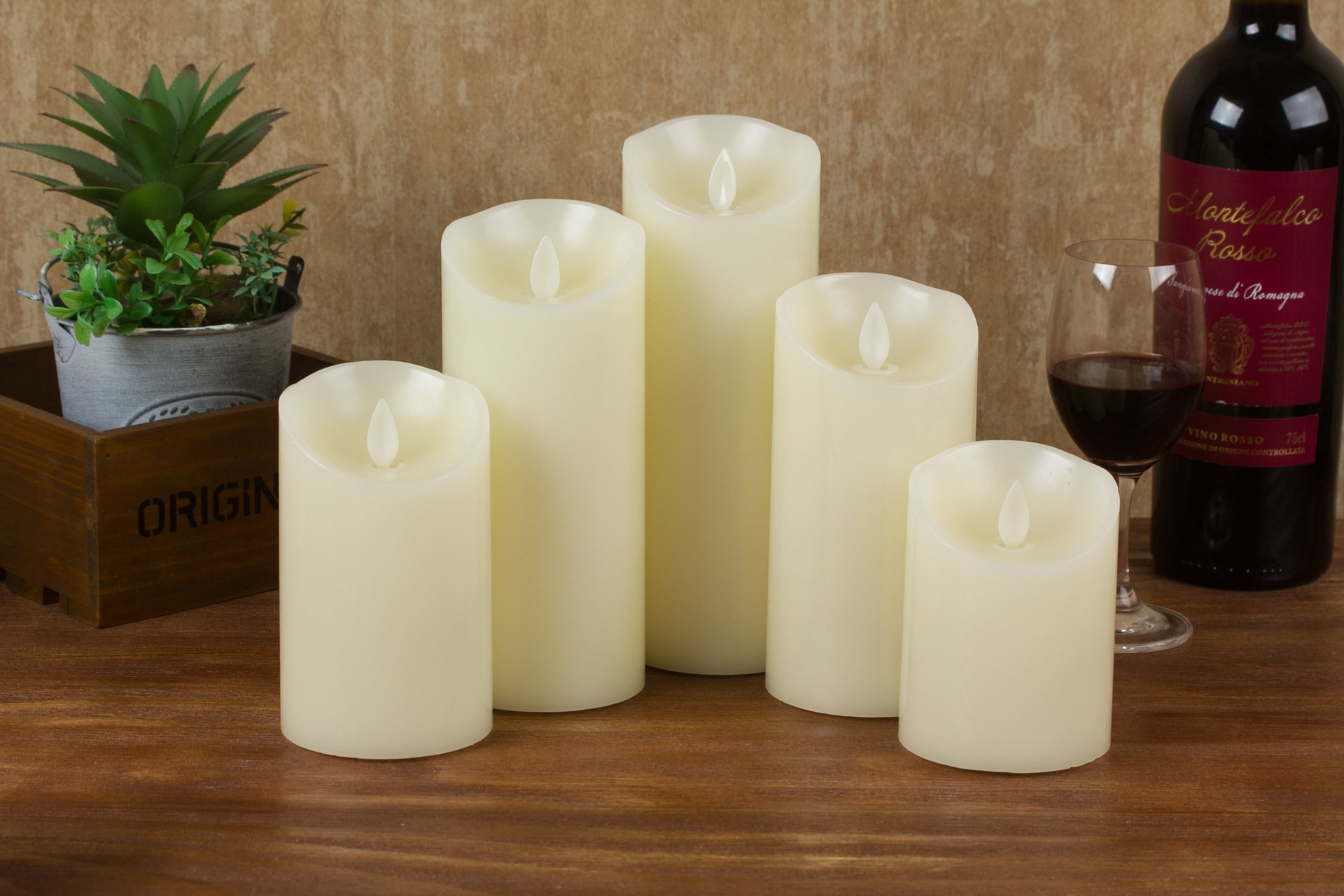 Remote control LED Flameless candle set of 3 Real wax led candle battery operated warmwhite candle light for holiday decoration