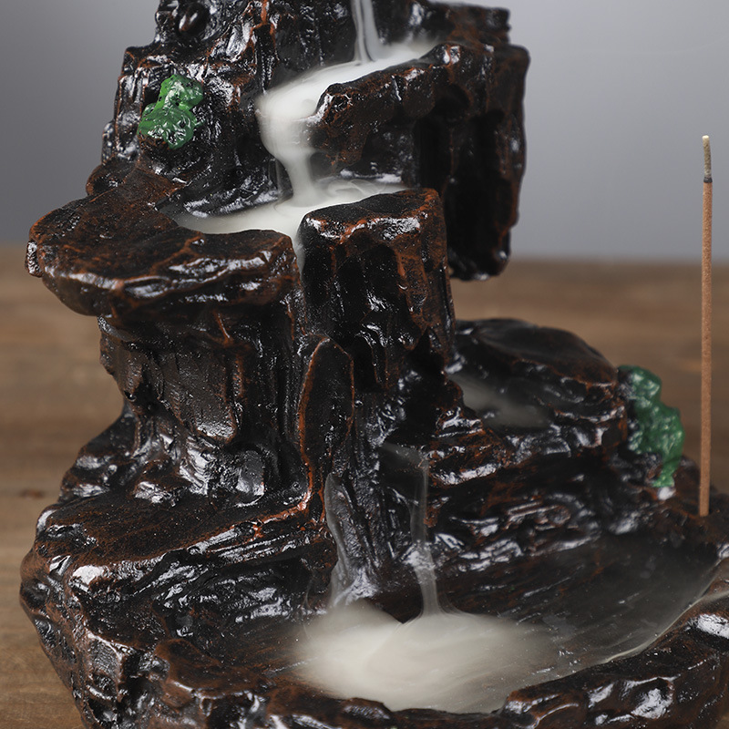 Resin Rockery incense burner Ceramic backflow incense burner resin bakhoor oud incense burner hotel decoration