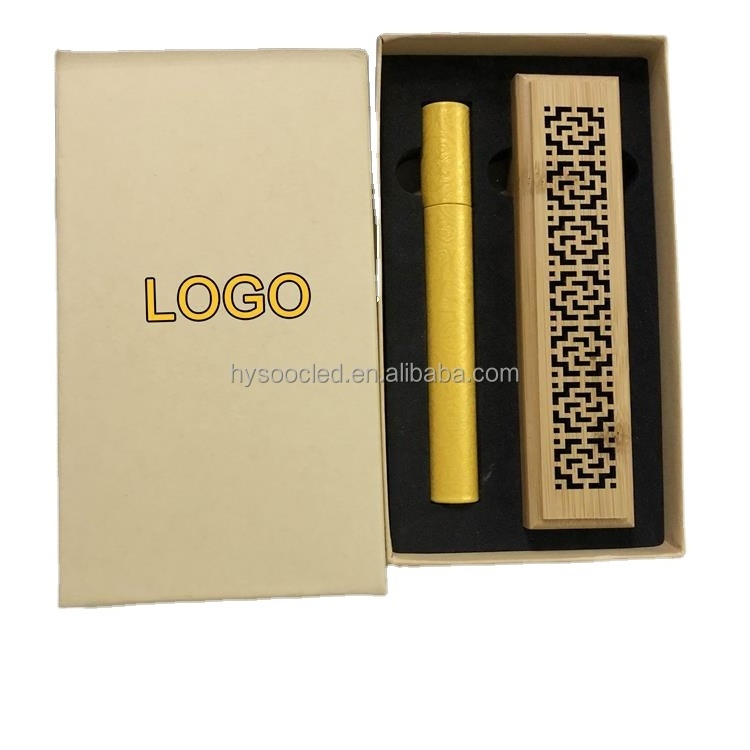 Incense Gift Set Carving Hollow Bamboo Incense Burner Set With Custom Logo Paper Box Packaging Wood Incense burner