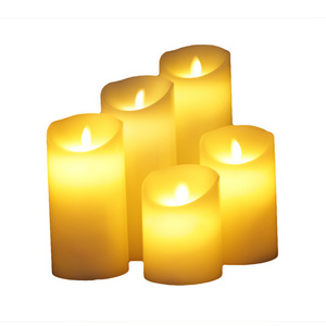 Remote control LED Flameless candle set of 3 Real wax led candle battery operated warmwhite candle light for holiday decoration