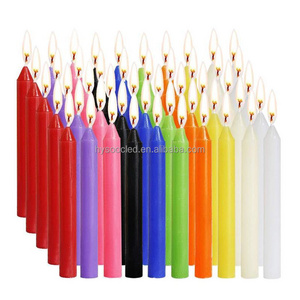 100pcs Unscented Candlestick Candles Colorful Spell Candles Magic Decor Witchcrafts Beeswax Candles Set Hanukkah Party Decor