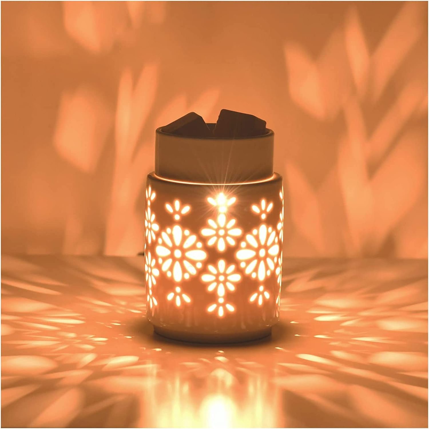 LANBORUI Electric Wax Melt Warmer Scent Diffuse rVajillas de Porcelana Ceramic Ceramic Fragrance Wax Melts Warmer Air Fresher