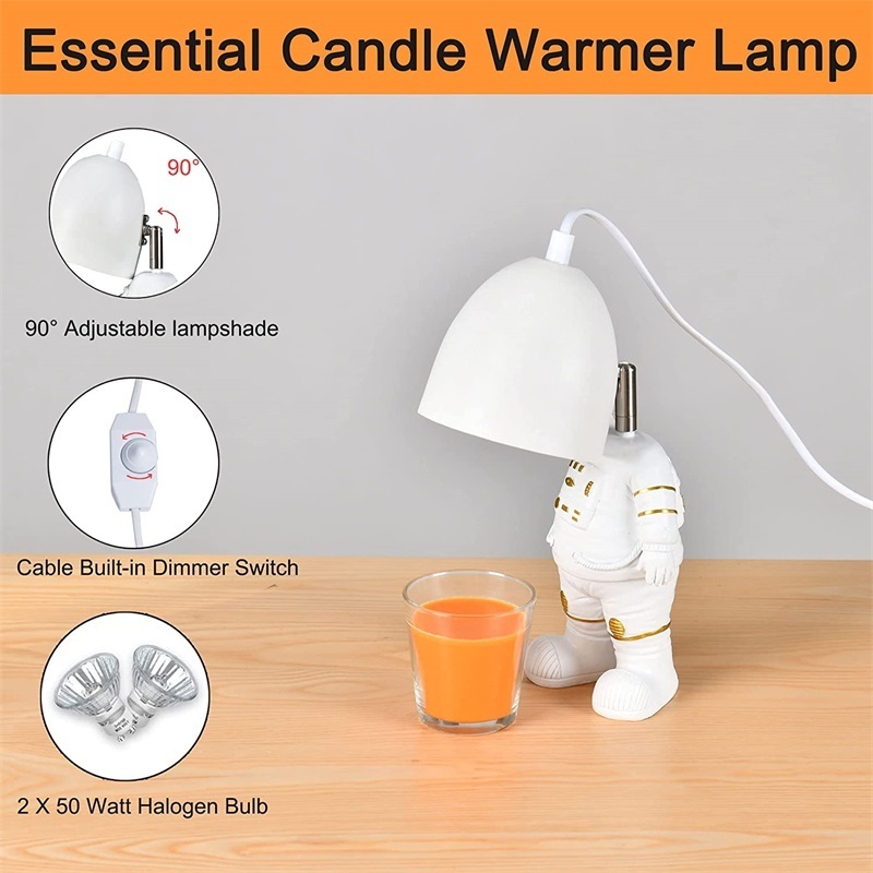 Astronaut Wax Candle Melt Warmer Light Aromatherapy Candle Melting Lamp Home Decor Romantic Table Lantern Lamp Wax Melt Burner