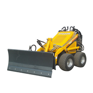 Mini skid snow plow blade garden tractor