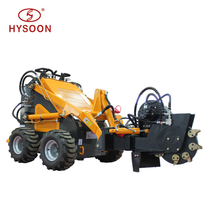 Mini loader with hydraulic stump grinder ce approved