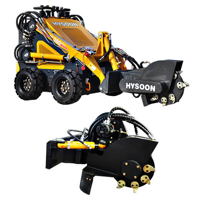 Mini loader with hydraulic stump grinder ce approved