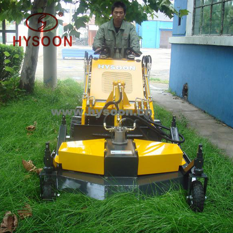 Mini skid steer loader lawn mower