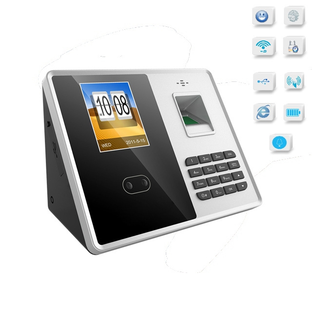 staff online web based software keypad card reader and biometric glass door rfid access control system time clock attendance