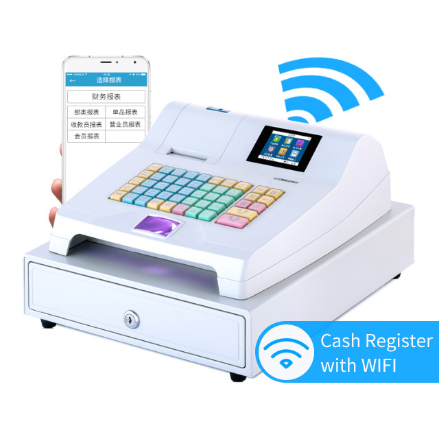 Hysoon cash register with credit card terminal fiscal pos system barcode scanner housing