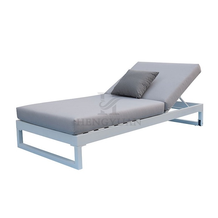 Contemporary Aluminum Frame Sun Lounge Hotel Swimming Pool Lounge Chair