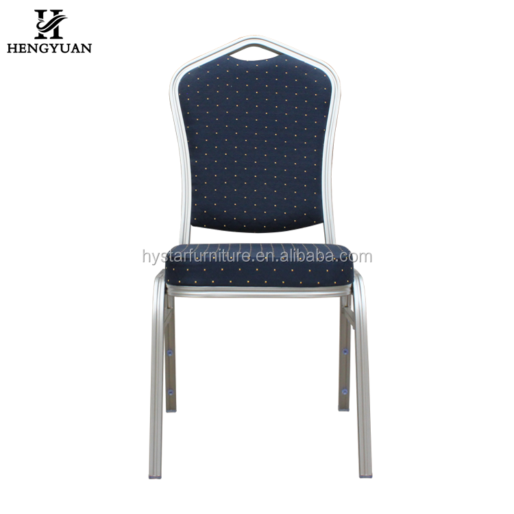 Modern Design Metal Stacking Church Event Rental Conference Blue Banquet Chair