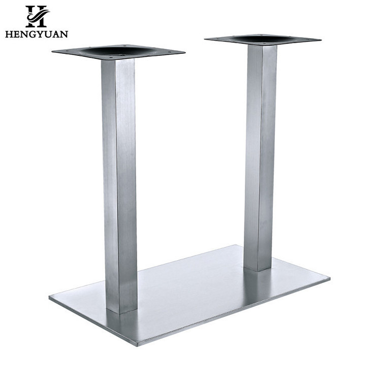 Furniture restaurant stainless steel coffee double table legs metal dining table base